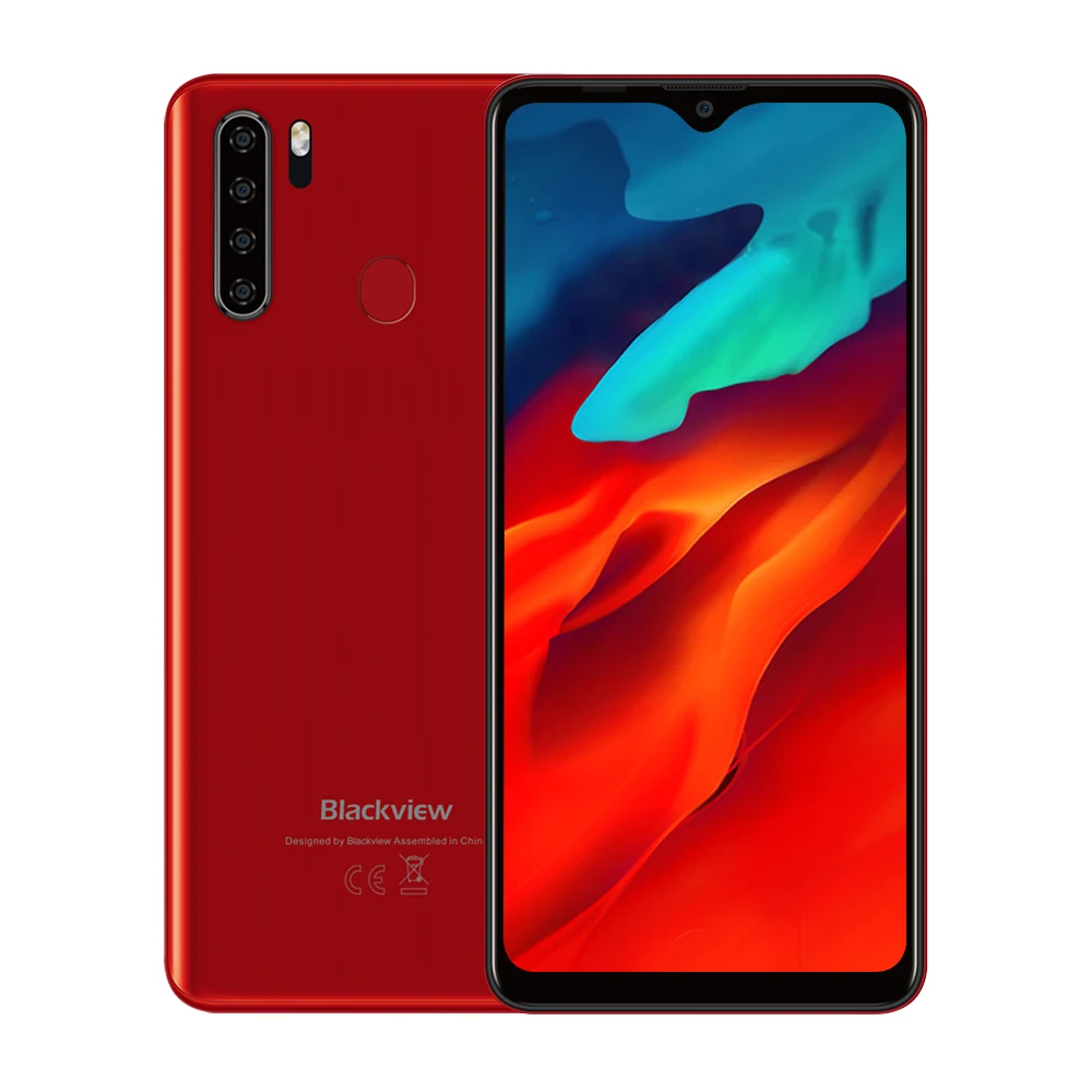 Coral Red Blackview A80 Pro Quad камера заднего вида, смартфон 6,49 '', капля воды, 4 Гб+ 64 ГБ, четыре ядра, Android 9,0, глобальная версия, 4G LTE, мобильный телефон - Цвет: Coral Red