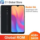 Оригинальный Смартфон Xiaomi Redmi 8A 8 A, 4 Гб ОЗУ, 64 Гб ПЗУ, экран мобильный телефон дюйма, Восьмиядерный процессор Snapdragon 439, 6,22 мАч, камера 12 МП, Type-C