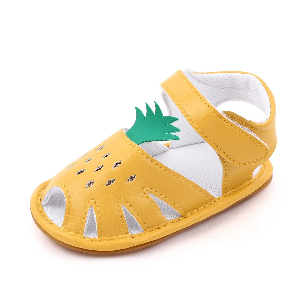 

2021 Baby Boy Girl Shoes Summer Sandals Newborn First Walkers Pineapple Hollow Out Antiskid Soft Sole Infant Bebe Toddler Shoes