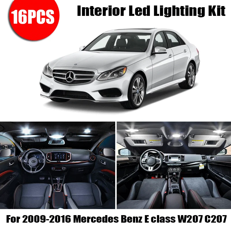 16 шт. белый Canbus без ошибок для 2009-2016 Mercedes Benz E class W207 C207 Coupe светодиодный светильник