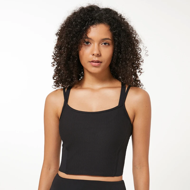 

Raibaallu Female Sports Bra Tank Top Sexy Back Strap No Padded Backless Fitness Workout 2019 Newest