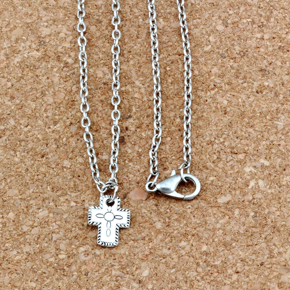 

4Pcs/ Lot Alloy Small Cross Pendant Necklaces Religion DIY Jewelry A-270d