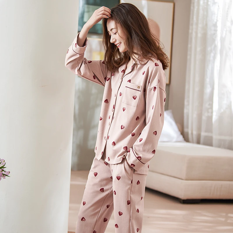 

Женская пижама с коротким рукавом размера плюс M-3XL Пижама Mujer осенние туфли с бантиком милый комбинезон с длинными рукавами, пижама принцесс...