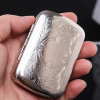 silver tobacco box case humidor storage for 70mm rolling paper container and rolling cigarette c003