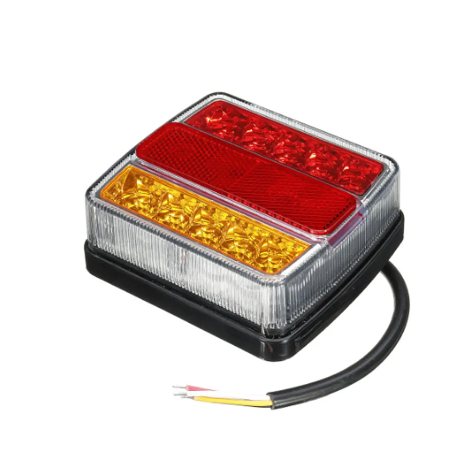 

2Pcs 12V 16 LED Car Truck Red Yellow Tail Light License Plate Lamp with Magnet