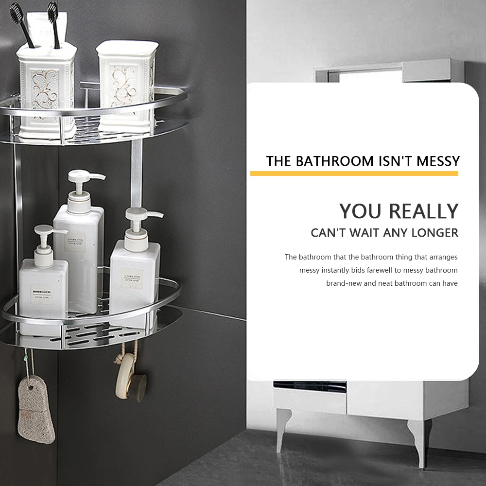 Космическая алюминиевая угловая полка для ванной комнаты полки хранения шампуня