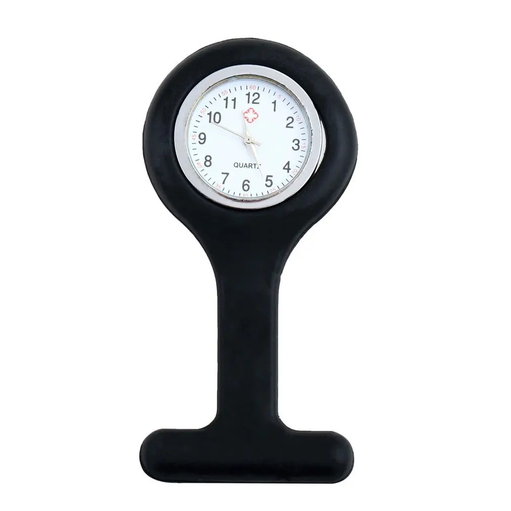 

1Pcs Mini Portable Silicone Nurses Pocket Fob Watch Multiple Colors Brooch Pin Pendant 5 Colors Fashion drop shipping