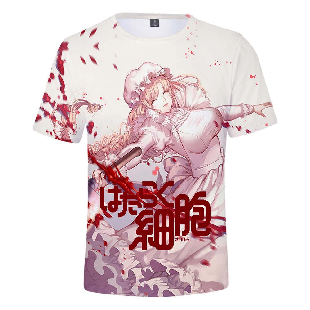 

Новое поступление Аниме ячеек на работе! Футболка с 3D-принтом для мужчин и женщин, Модный повседневный топ в стиле хип-хоп, Харадзюку, с корот...