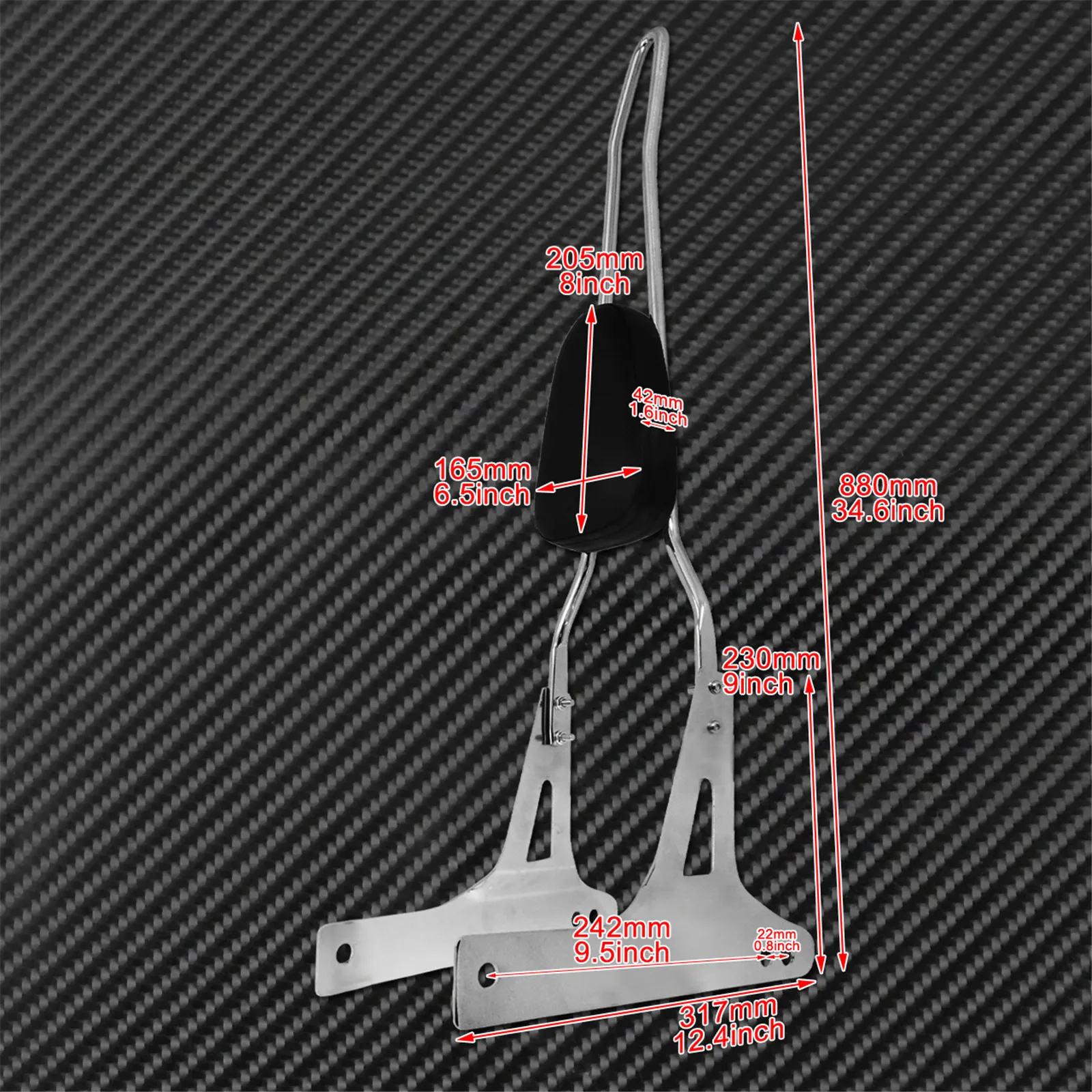 

Motorcycle Rear Passenger Backrest Sissy Bar Chrome For Harley Dyna Low Rider Street Bob FXDB Wide Super Glide FXDC FXDL FXDWG