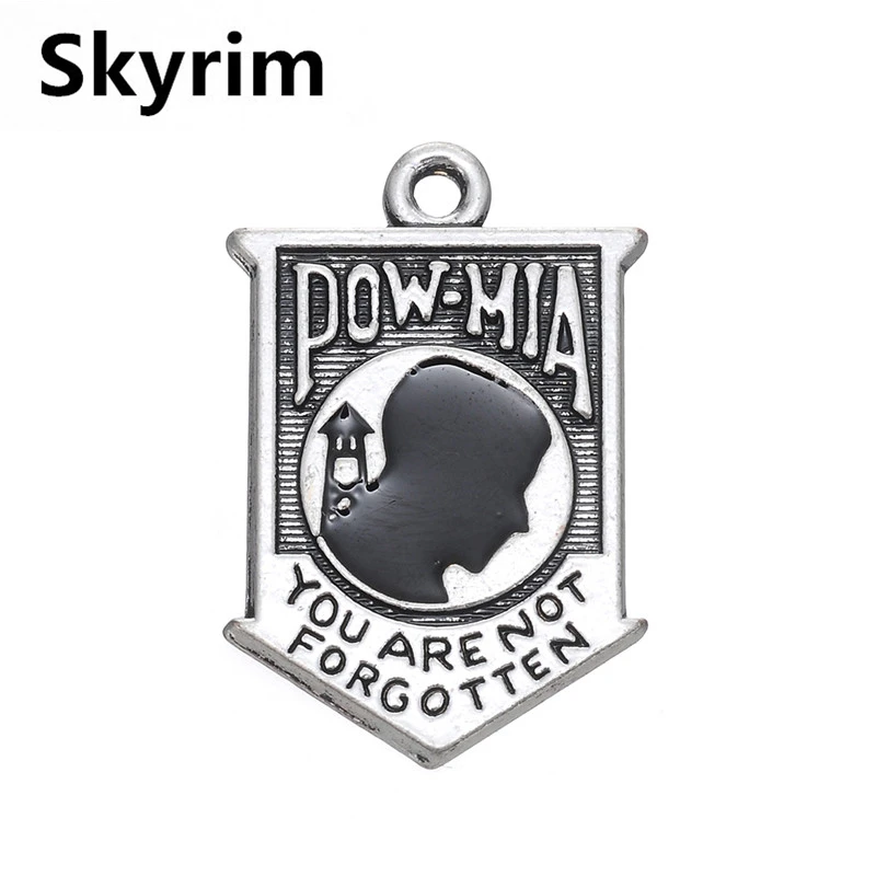 Значок Skyrim Vietnam War POW/MIA подвески с надписью Ты не забыт для
