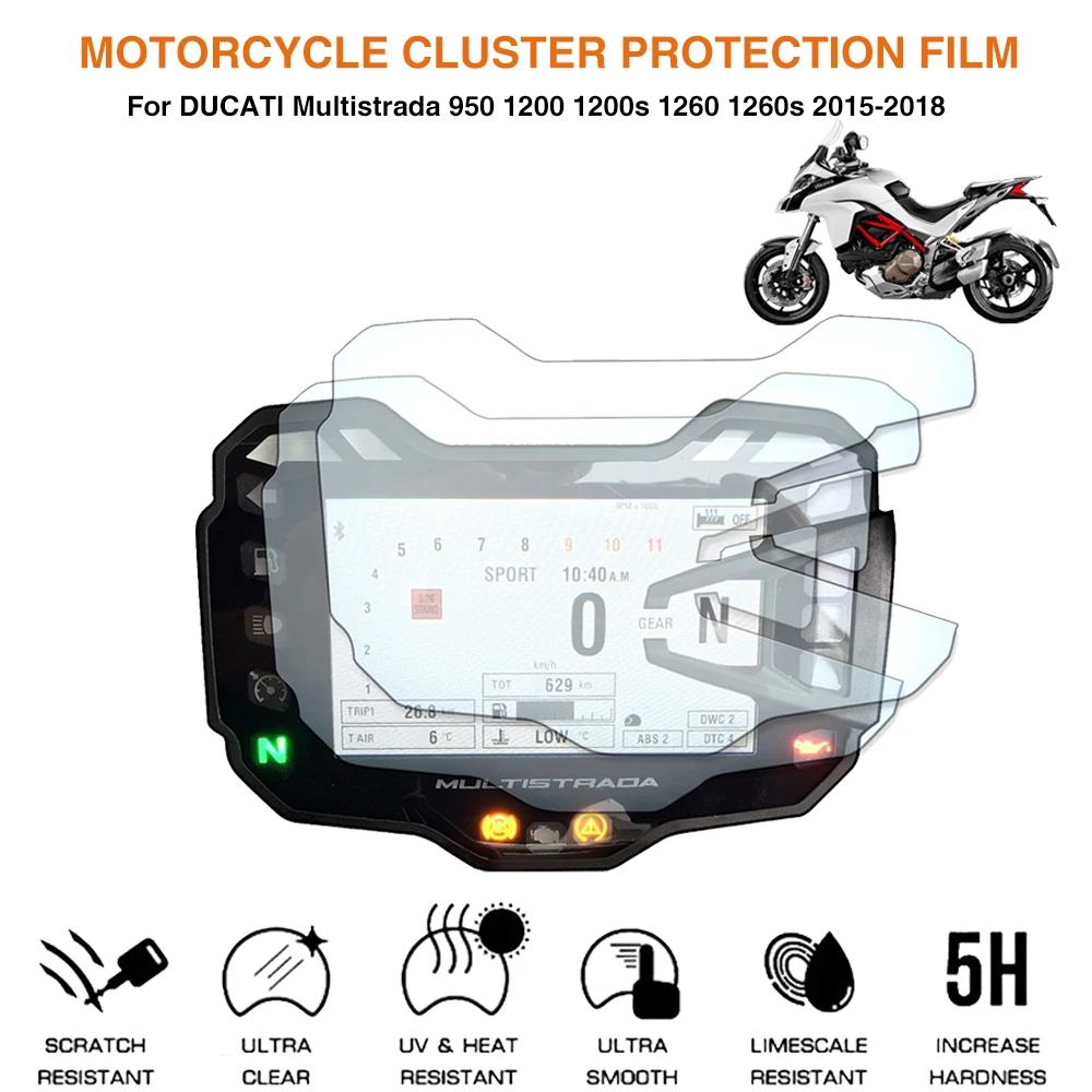 Motorcycle Cluster Scratch Protection Film Screen Protector For DUCATI Multistrada 950 1200 1200S 1260 1260S 2015-2018