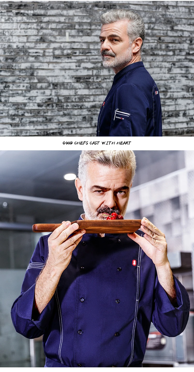 Профессиональная куртка шеф-повара длинный рукав шеф-Униформа пальто кафе ресторан пекарня Кондитерская Парикмахерская официант в кафе повара Рабочая одежда