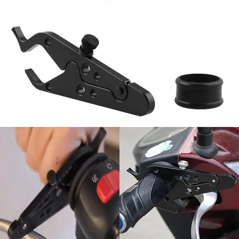 

New Universal CNC Motorcycle Cruise Control Throttle Lock Assist Retainer Relieve Stress Durable Grip Black