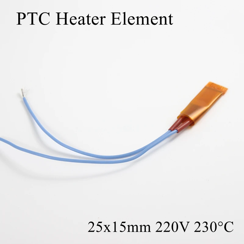 1 шт. 25x15 мм 220 В 230 градусов Цельсия PTC нагревательный элемент постоянный термостат