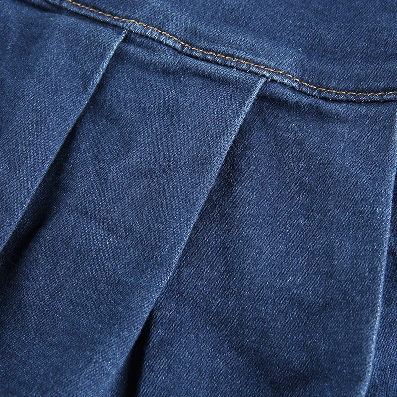 

European and American 2020 Autumn New Sexy Hot Girl Ruffled High Waist Slimming Stretch Denim Skirt Casual Short skirt women
