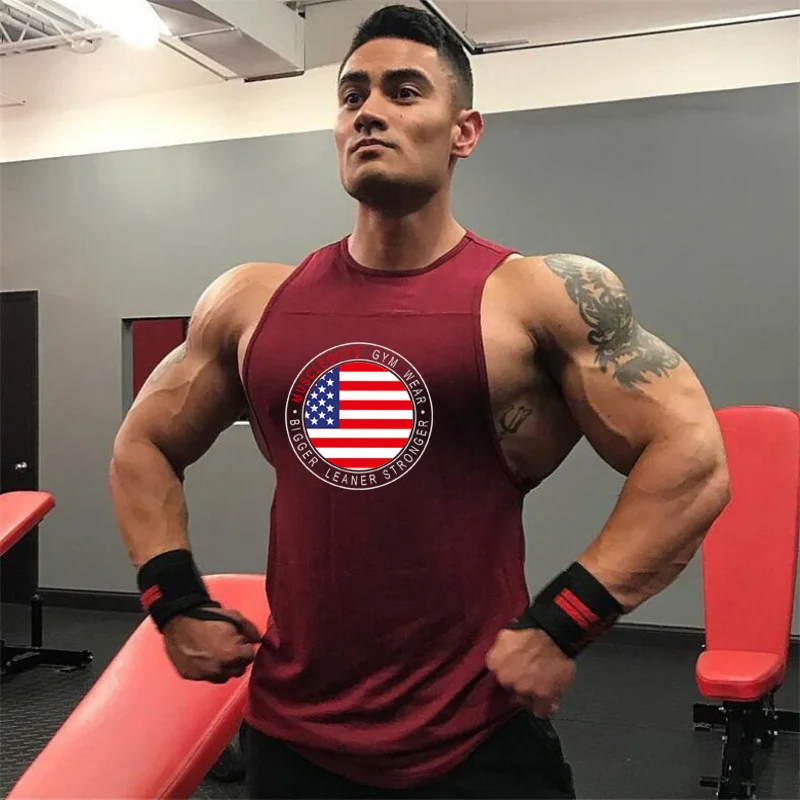 2019 новый фитнес хлопковая майка для занятий бодибилдингом тренажерный зал