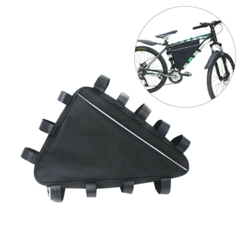 

Mountain Bike Triangle Tube Frame Bag Hang Battery Storage Easy to Disassemble and Firm Black For Bicycles 39cm 49cm 56cm 57cm
