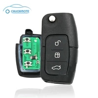 folding flip remote key for ford focus 2 c max s max mondeo fiesta galaxy 3 buttons car key case 4d63 chip electronic key shell