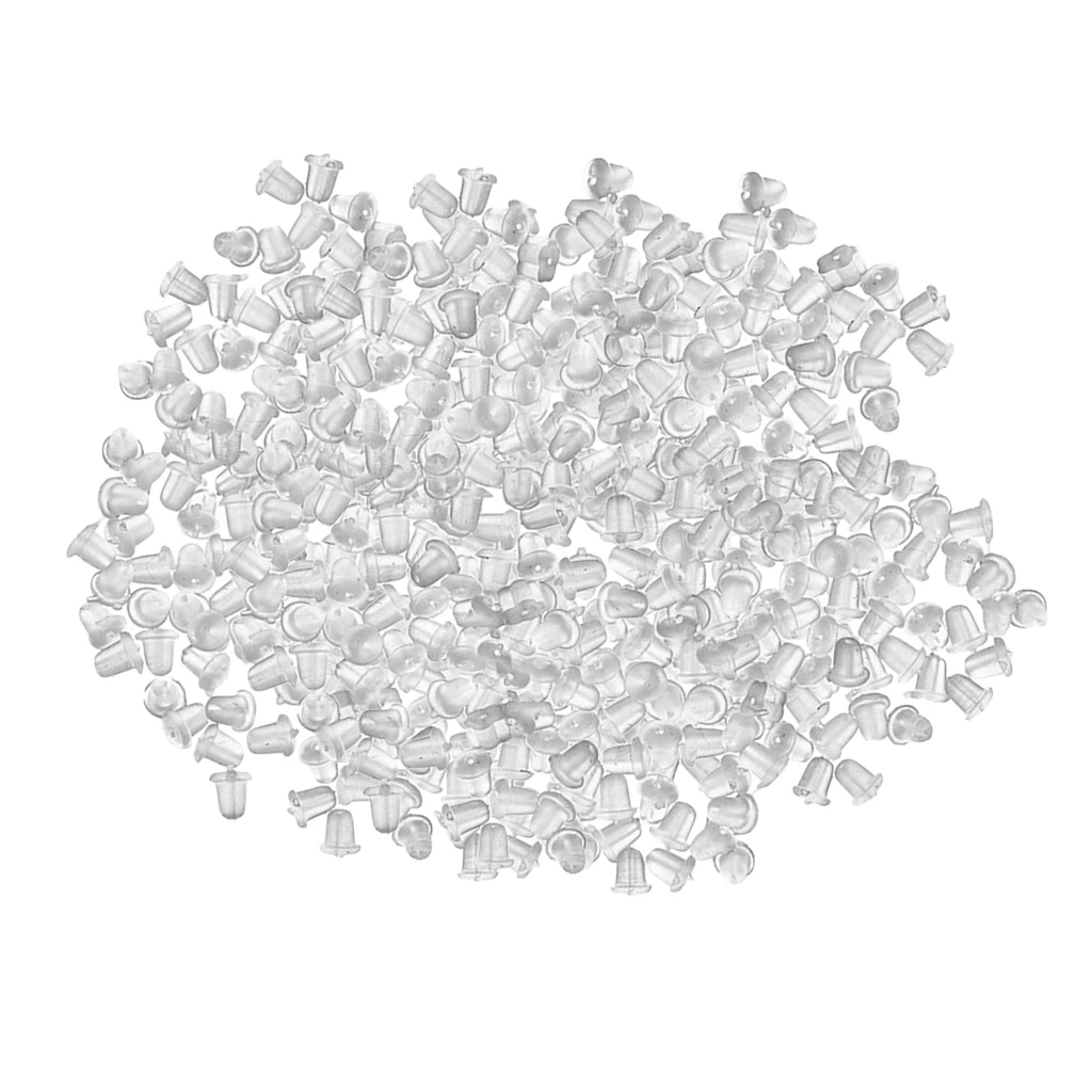 

2000 штук Смешанная прозрачная резиновая серьга защитные затычки для ушей