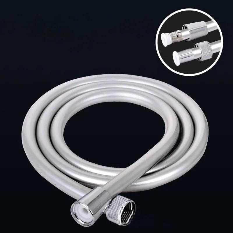 plastic connector Ванная комната ПВХ шланг трубы 1,5 м 1,8 биде высокого давления кран для гибкого душевого трубы шланг для полива для ванной комнаты, душа аксессуары Смесители для ванной комнаты - Цвет: plastic connector