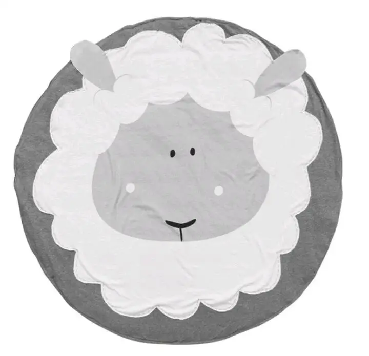 Sheep Круглые детские игровые коврики, детский коврик для ползания, Детский ковер, украшение детской комнаты, декор детской комнаты, реквизит для фотосессии, активный игровой коврик для ребенка - Цвет: Sheep