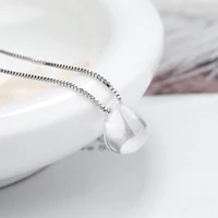 kofsac charm female 925 sterling silver necklace chain crystal mermaid tears pendant for women fashion jewelry anniversary gift