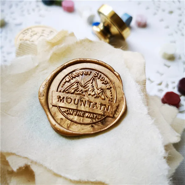 Adventure Never stop on the way mountain Sealing stamp Retro Stamp Wax Seal Wedding Decorative sealing wax seals | Дом и сад