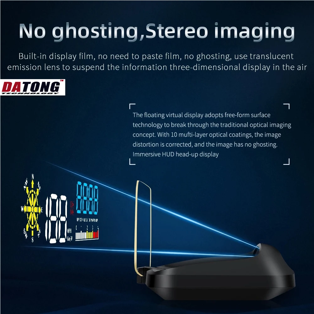 Автомобильный дисплей Datong C500 OBD2 HUD с зеркалом GPS навигацией цифровой проектор