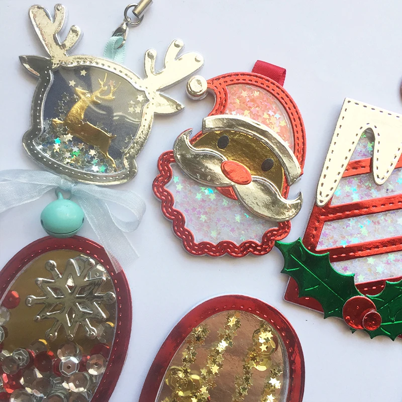 Металлические режущие штампы трафарет Рождественская елка свеча встряхивание