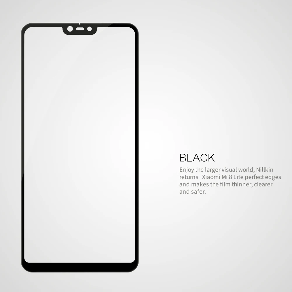 Xiaomi Mi 8 Lite Защитное стекло для экрана Nillkin 2.5D полное покрытие защитное стекло на Xiaomi Mi 8 облегченное Закаленное стекло пленка