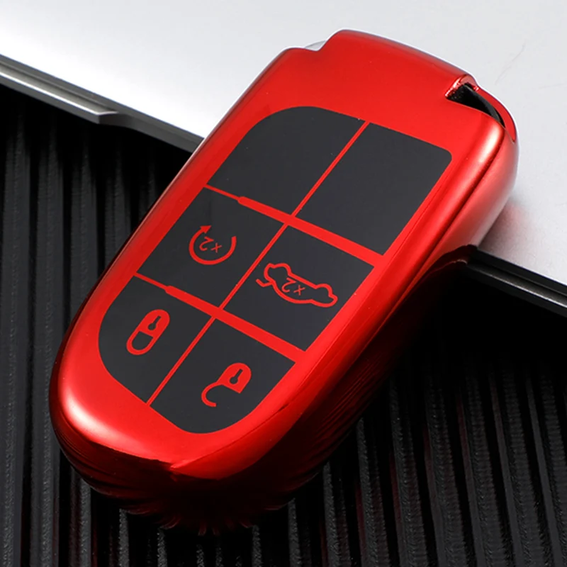 

Чехол для автомобильного ключа, из ТПУ, для Jeep Grand Cherokee Compass Patriot Dodge Journey Chrysler 2021 CRenegade