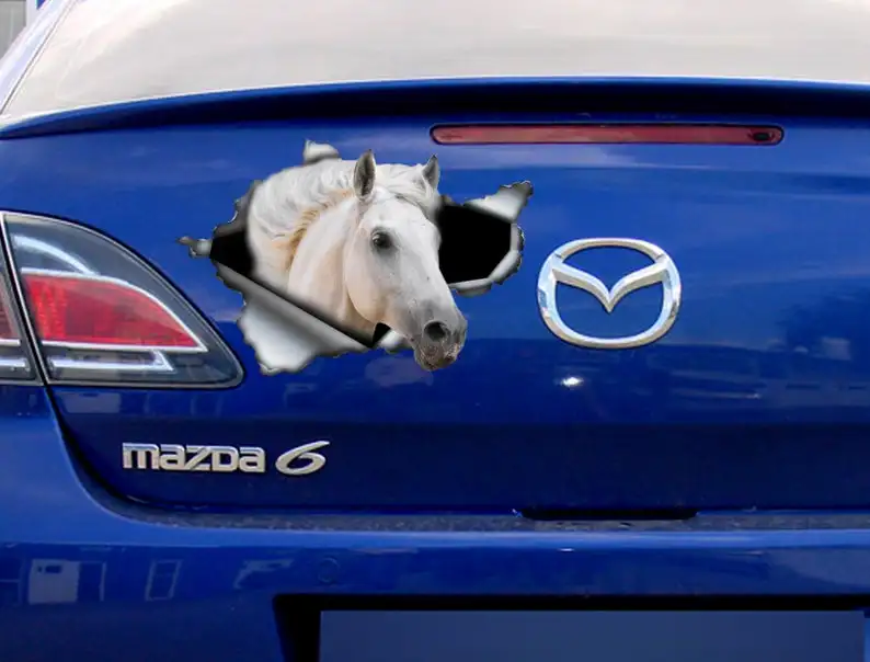 

2021 White Horse sticker , car sticker , horse decal, white Horse decal