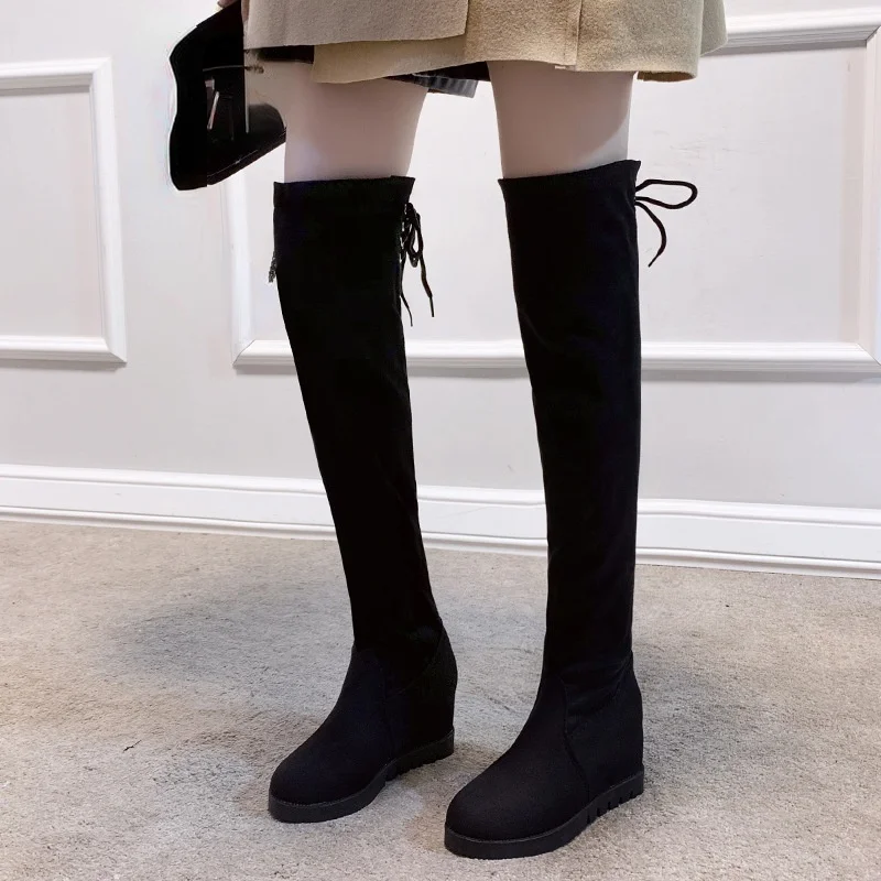 

Зима 2021 г., пикантная одежда, кружевная ножка, 9 см, на шнуровке