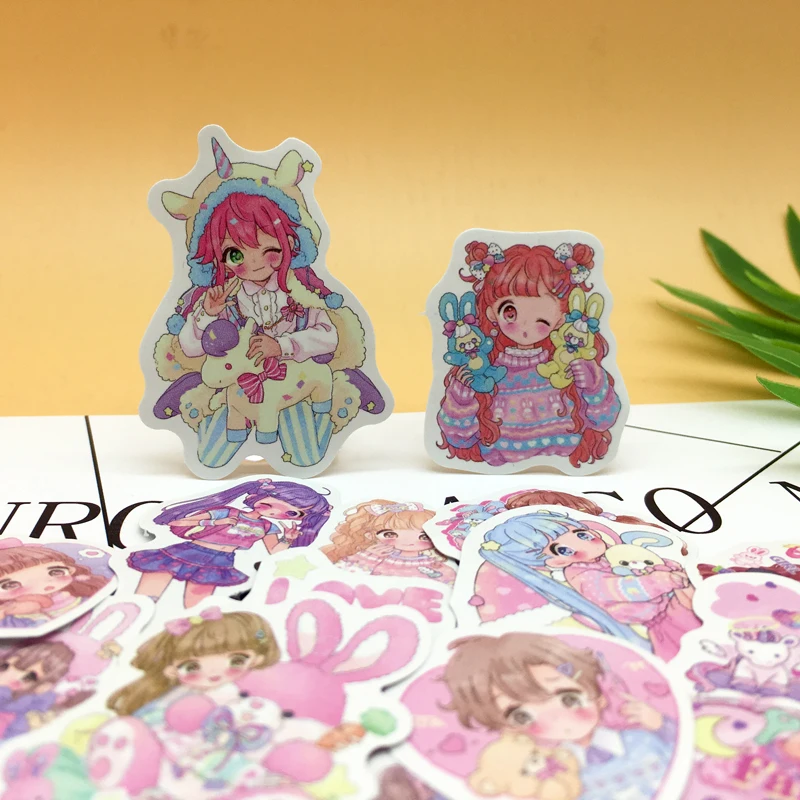 23 шт. Kawaii японский Стиль креативные милые девушки Стикеры ссамозакрывающийся