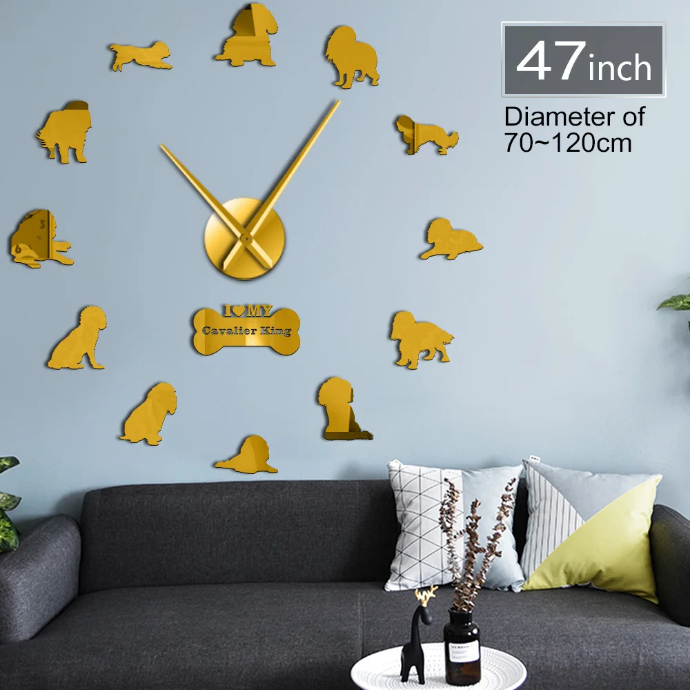 Держатель-Французский бульдог Чарльз спаниель DIY большие настельные часы Pet Shop