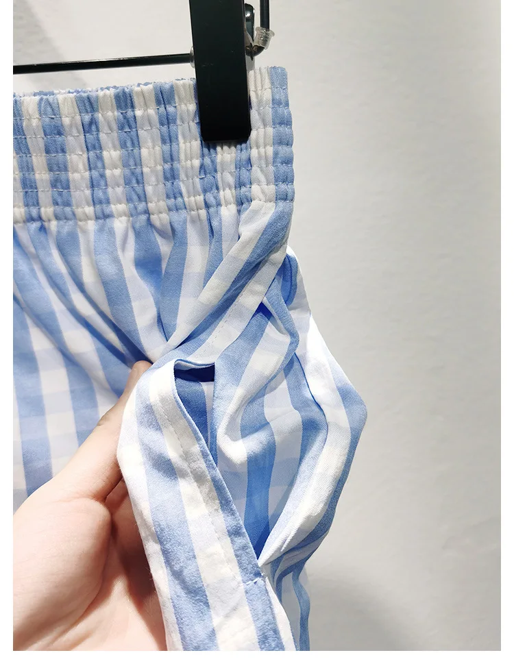 

High Quality Spring and summer new small fresh plaid cotton Baidu casual sports shorts women trendy