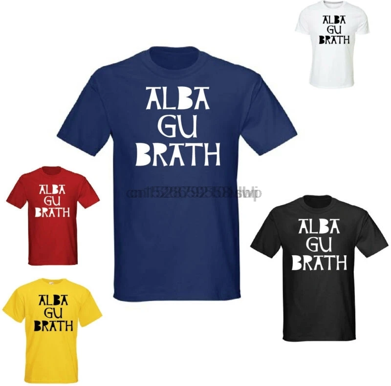 Мужская взрослая футболка Шотландия шотландская S XXL независимости ALBA GU BRATH