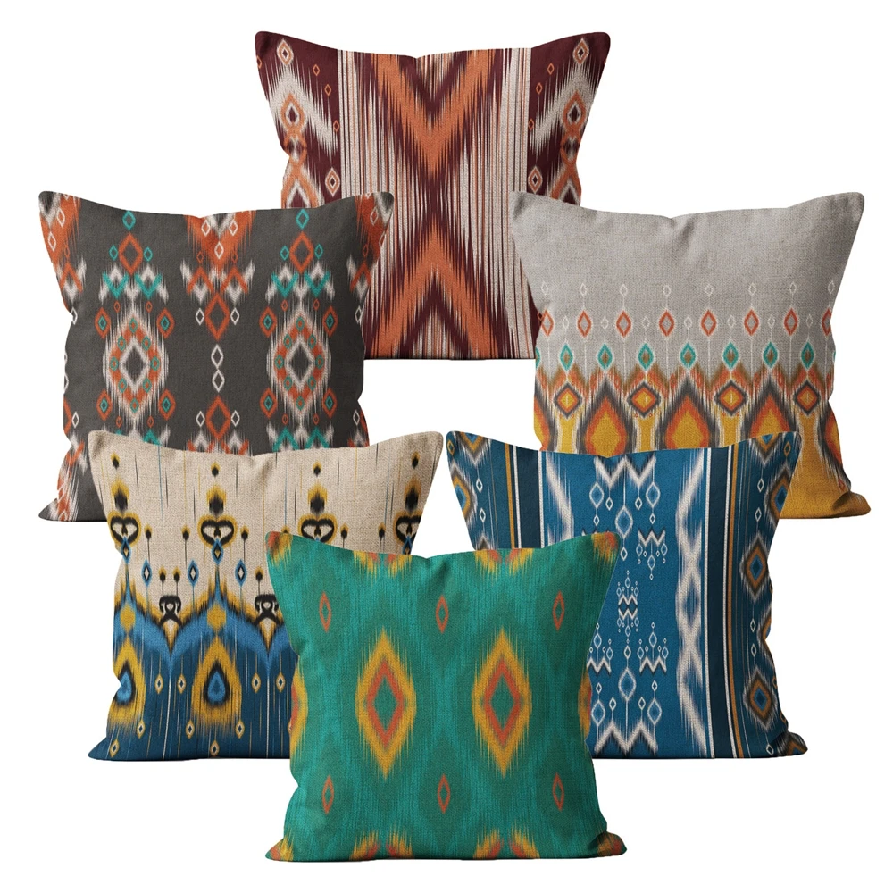 

Ethnic Green Blue Pillow Case for Sofa Pillowcase Decoration Moroccan Cushion Cover 40*40 45x45 Boho Home Decor Decorative