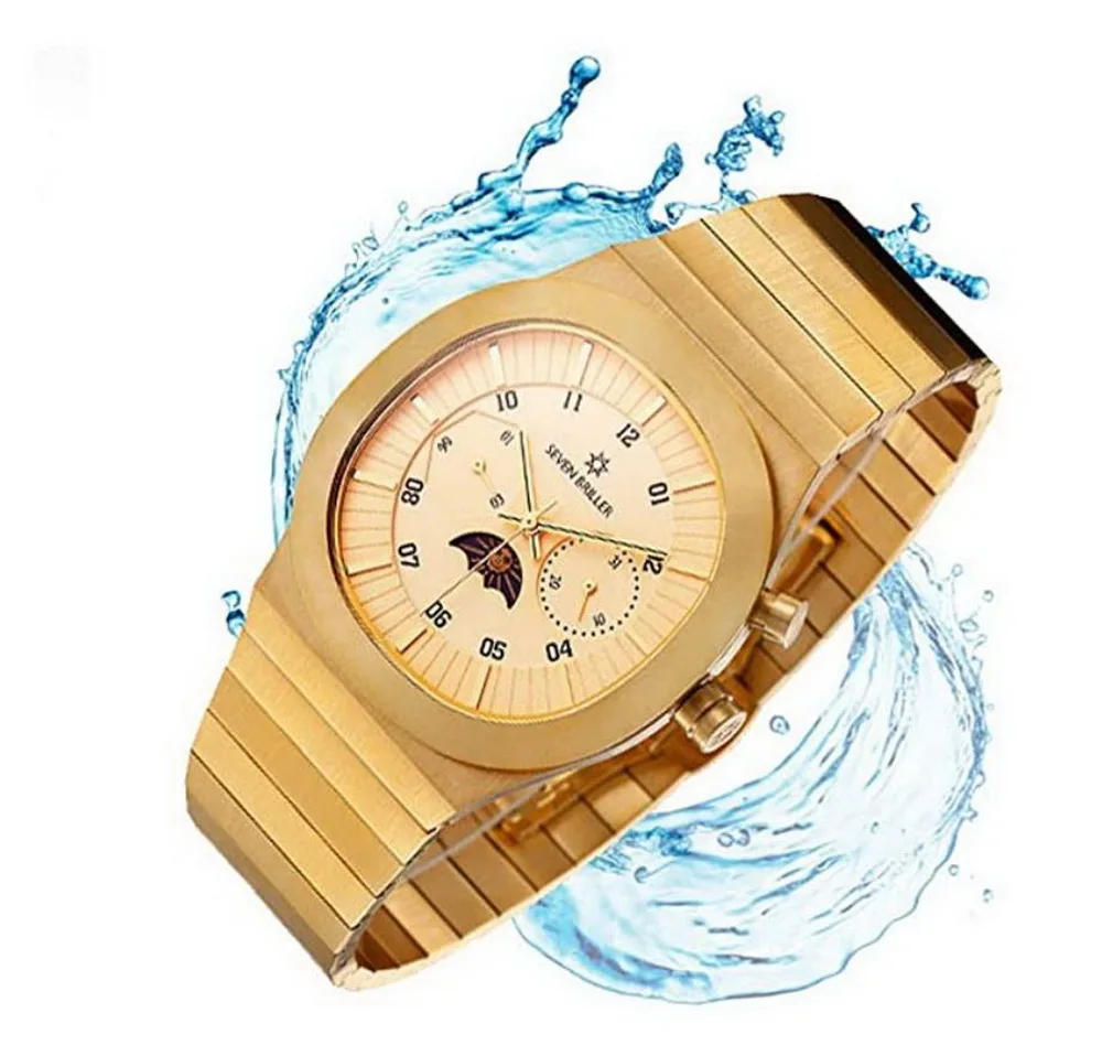 Men Fashion Business Boy Business Watch Luminous Stainless Steel Waterproof Hollow Quartz Watches