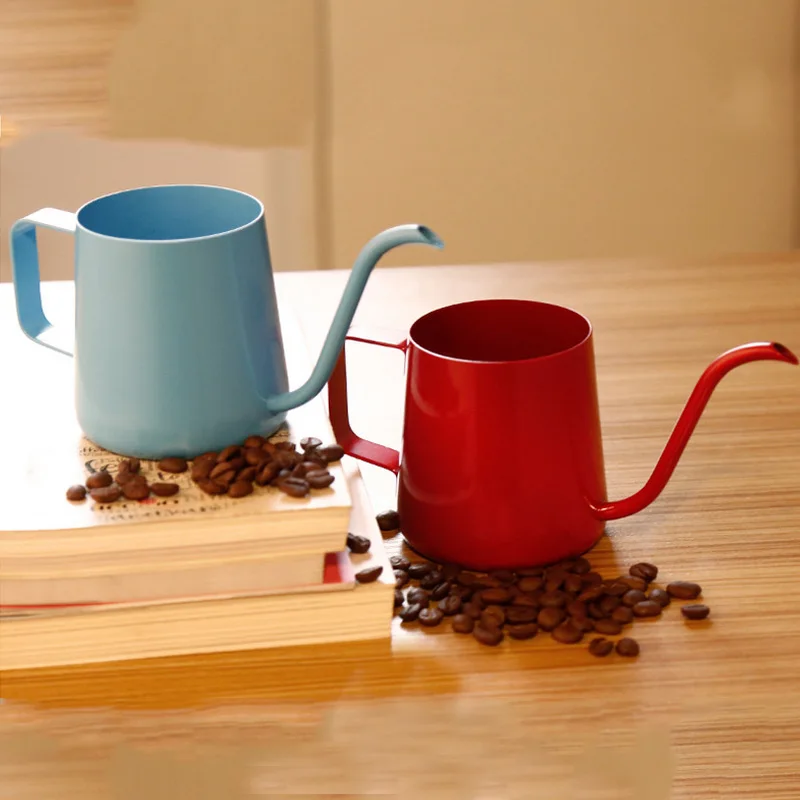 New 250ml/350ml Stainless Steel Teapot Drip Coffee Pot Non-stick Long Spout Kettle Cup Home Kitchen Tea Tools | Дом и сад