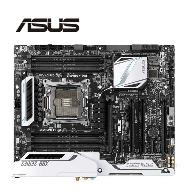 Для ASUS X99 PRO/USB3.1 оригинальный б/у Настольный X99M 2011 Socket LGA Core i7 LGA2011 V3 DDR3 Материнская