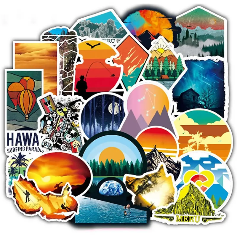 Водонепроницаемые Красивые наклейки для скейтборда гитары чемодана мотоцикла