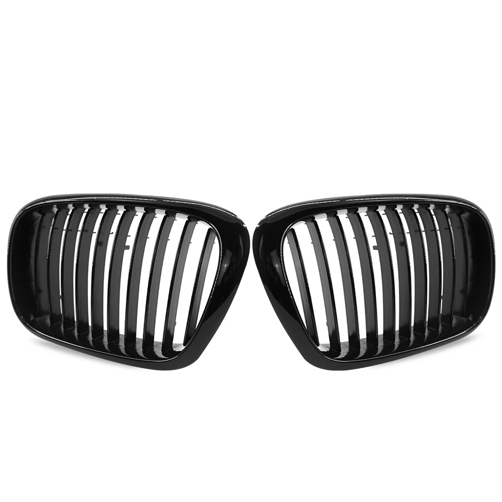 

1 Pair Vehicles Styling Kidney Grille Single Line ABS Front Grill Replaceable 51137005837 Replacement for E39 5-Series