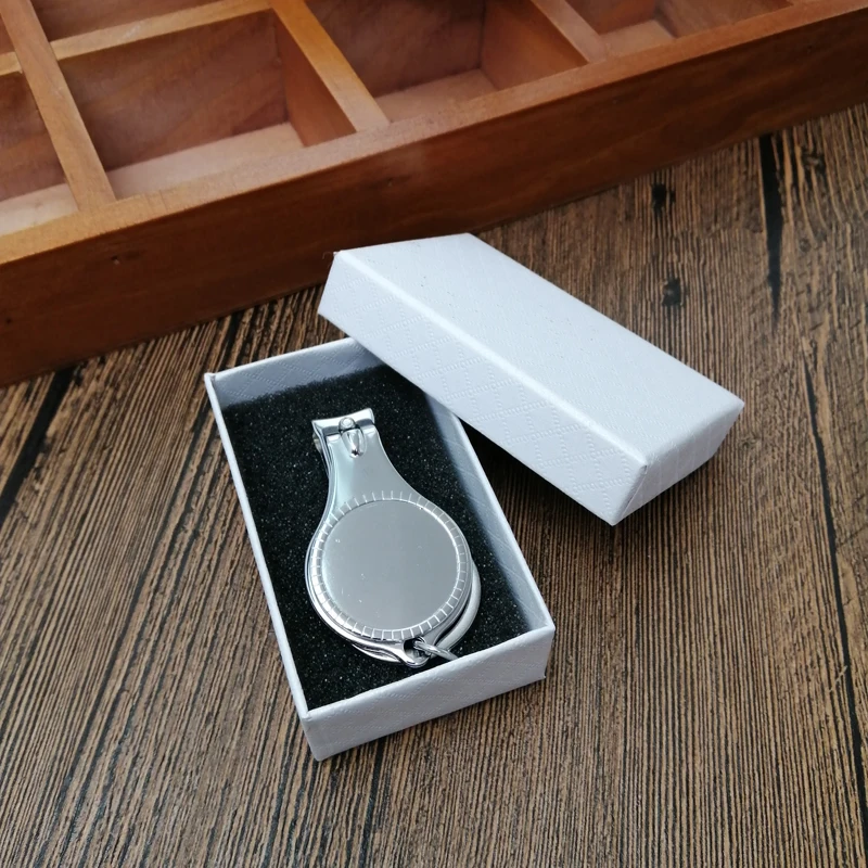 White Gift box pack Хрустальные капли клея фото Заказная вечеринка на день рождения многофункциональная открывалка для бутылок/брелок/кусачки для ногтей свадебный подарок - Цвет: White Gift box pack