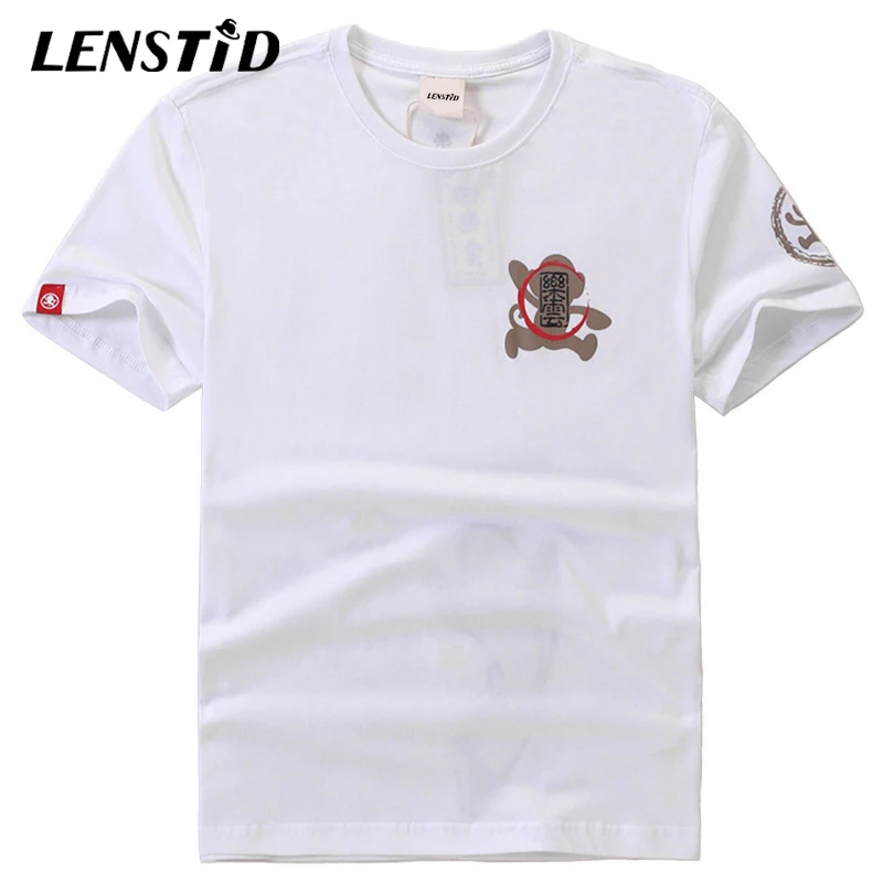 Футболка LENSTID мужская с вышивкой в стиле хип хоп летняя 2020|Мужские футболки| |