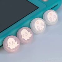 cute ghost skull thumb grip caps for nintendo switch oled controller joystick protective case ns joy con handle thumbstick cover
