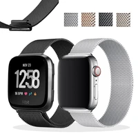 high quality for fitbit versa bracelet stainless steel straps metal wrist band loop for fitbit versa 2lite smart watch correa