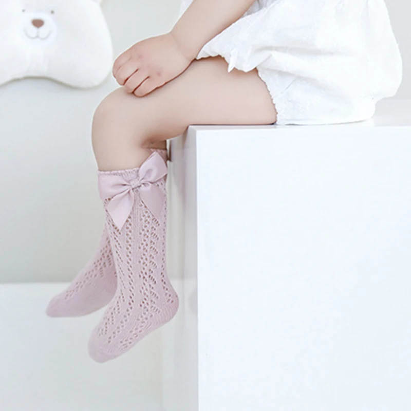 

Children's Socks Thin Mesh Transfer Ring Socks Girls Big Bow Princess Baby Socks Soft and Comfortable LXH