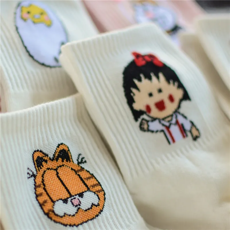 Женские хлопковые носки с героями мультфильмов женские короткие милые Носки