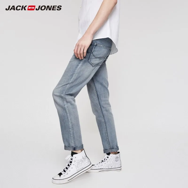 JackJones мужские удобные потертые укороченные джинсы мужская одежда | Базовые 219232516